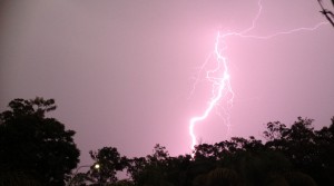 Intense lightning storm